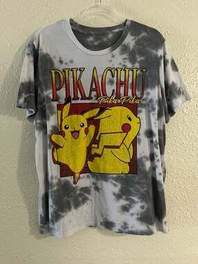 Pokemon Pikachu Pika Pika Tie Dye Graphic T-Shirt